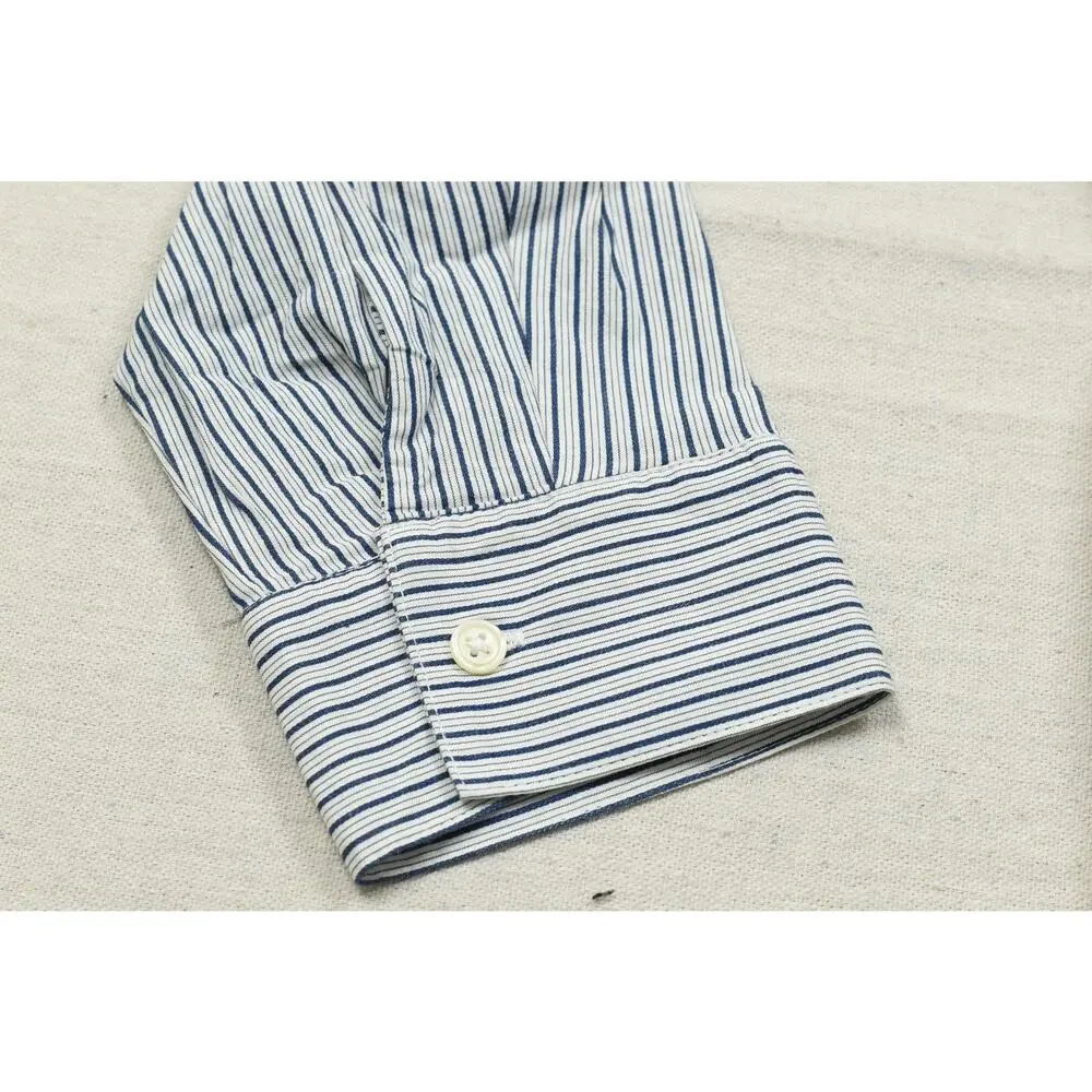 Lane Bryant Women 22/24 Gray Knit Top Striped Woven Long Sleeves Mixed Media